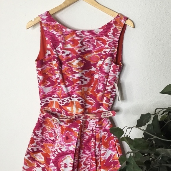 NWT Eliza J Fit and Flare Belted Dress - Picture 2 of 6